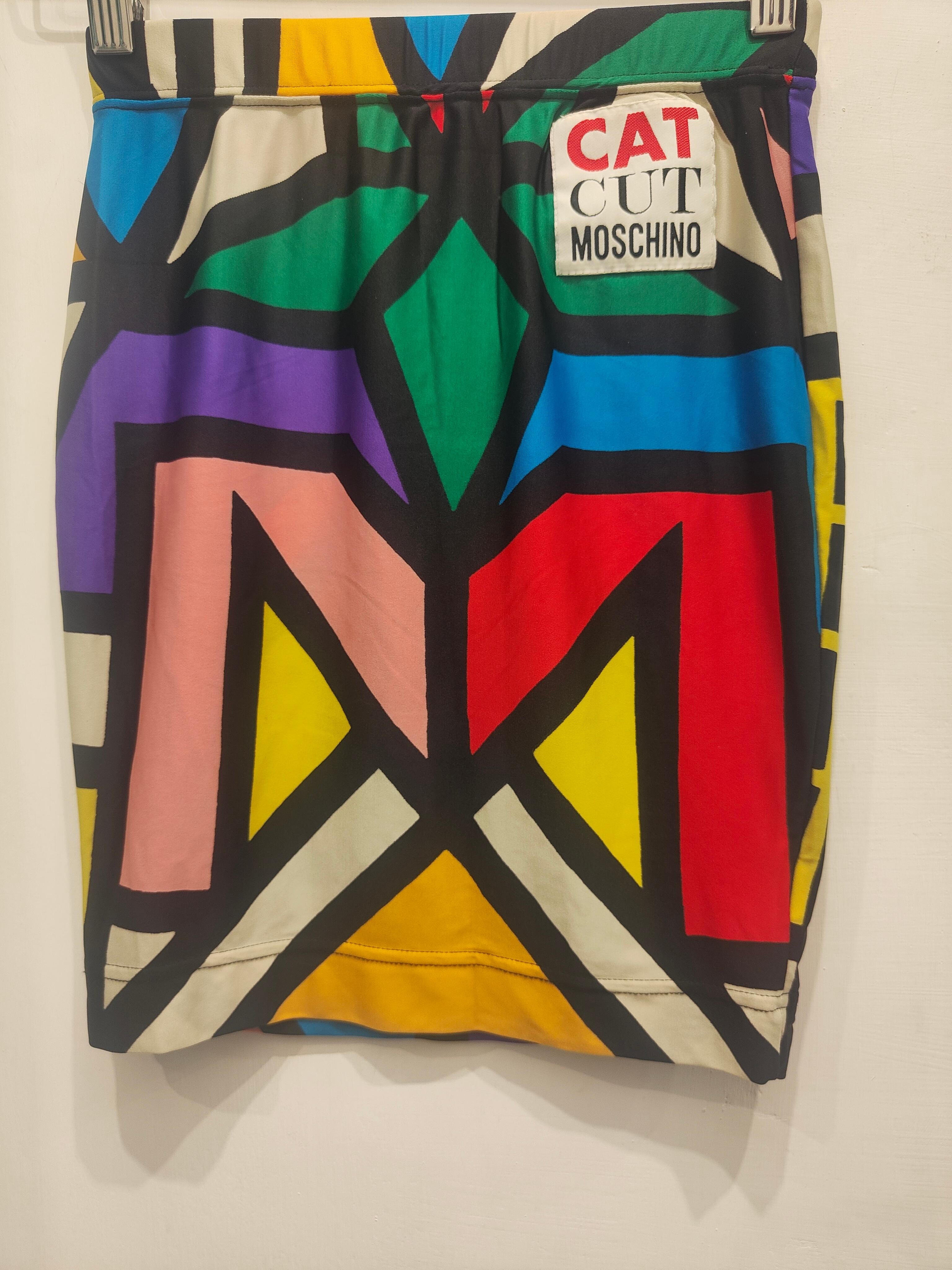 Falda Moschino Cat Cut
multicolor en talla S