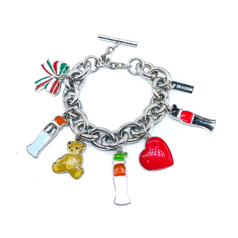 MOSCHINO STAR Ball Charm Gold Bracelet