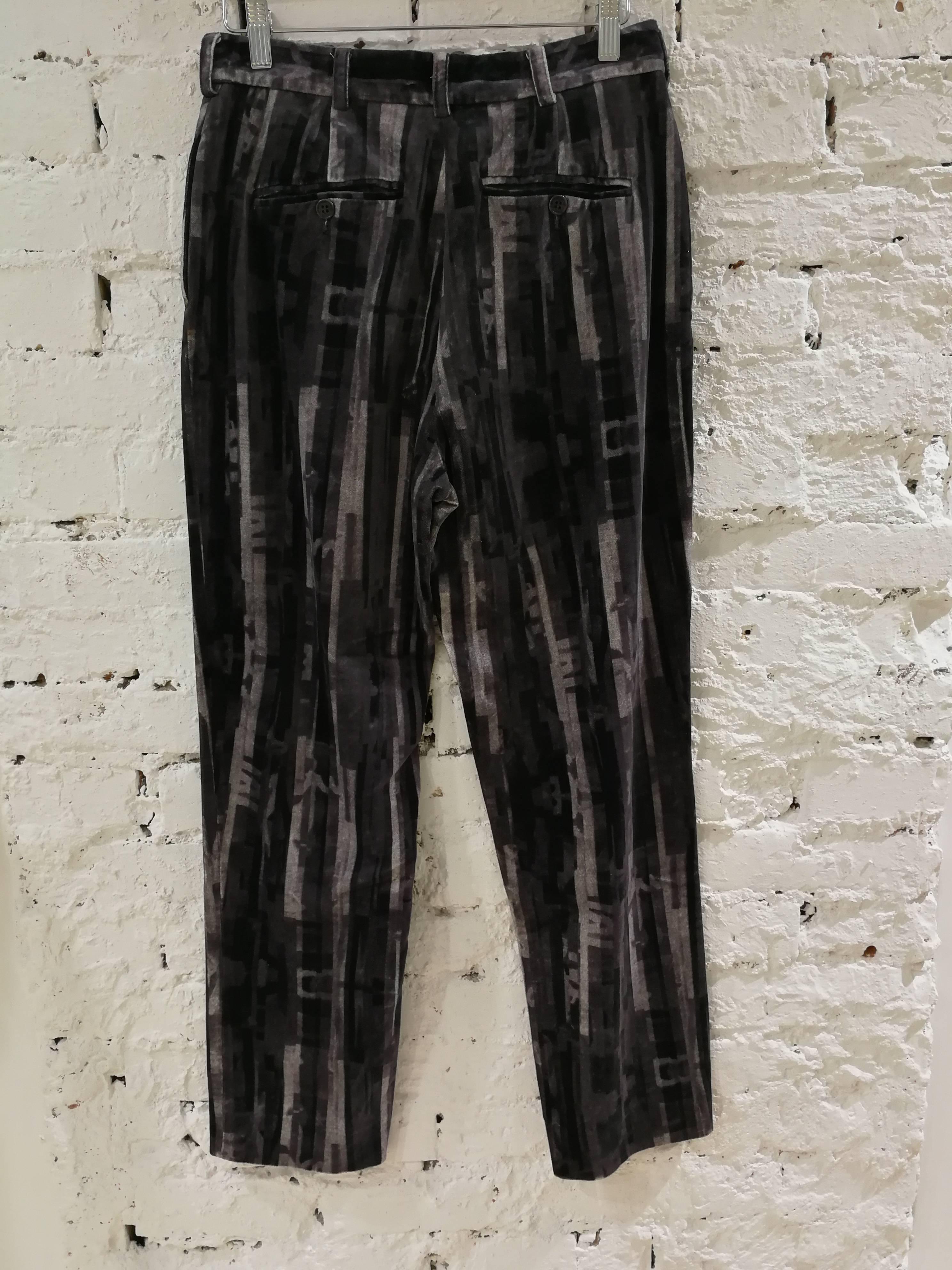 Black Moschino Cheap & Chic Grey Velvet trousers