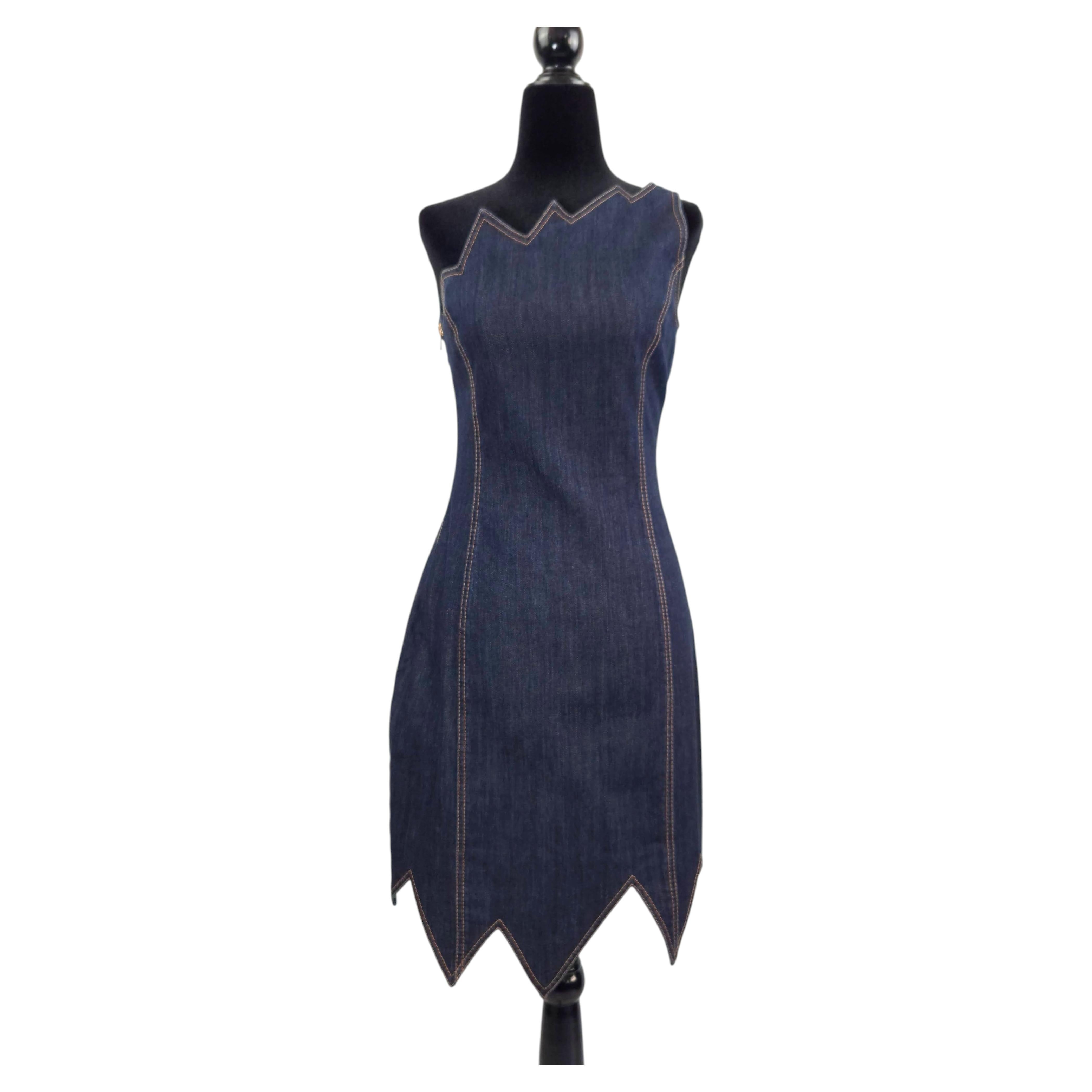 Moschino Cheap and Chic abito in denim vintage anni 1990