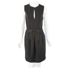 Vintage Moschino Black Cocktail Mini Dress with Front Bow