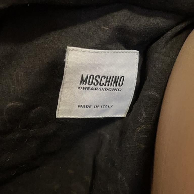 Moschino Cheap and Chic Black Cotton Embroidered For Sale 10