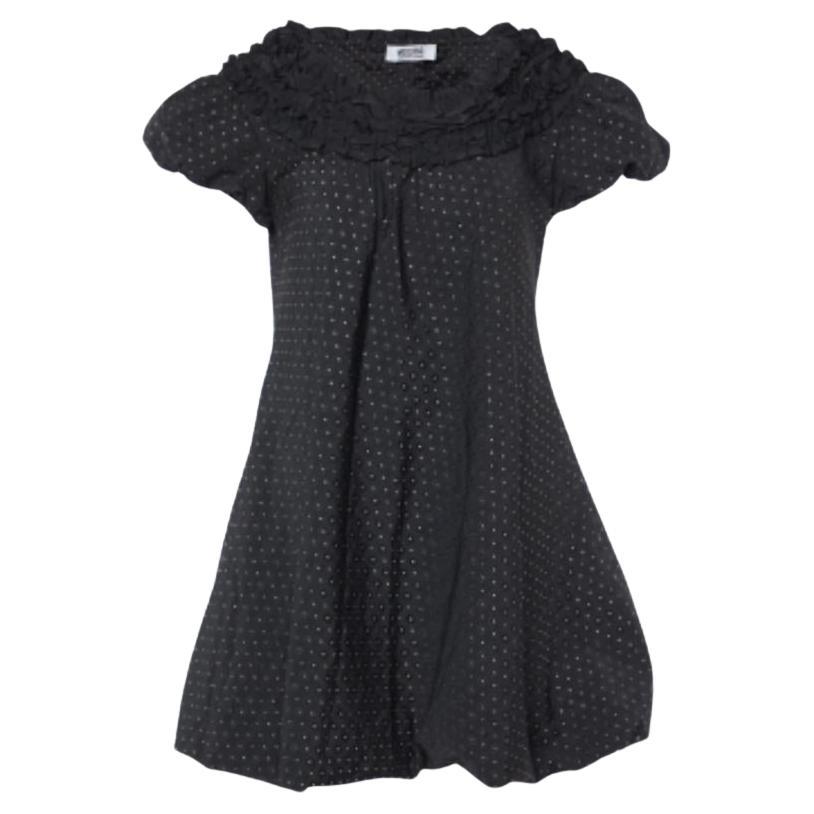 Moschino Cheap and Chic Mini Abito in misto lana con motivo floreale nero S