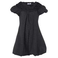 Moschino Cheap and Chic Mini Abito in misto lana con motivo floreale nero S