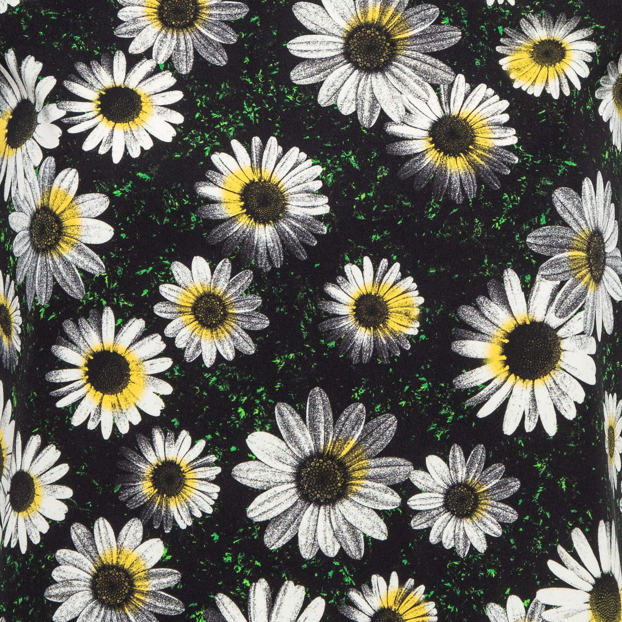 Nero Moschino Cheap and Chic - Top in crêpe stampato con fiori neri - S in vendita