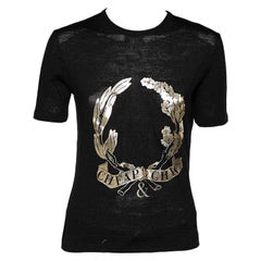 Moschino Cheap and Chic Black Logo Printed Knit T-Shirt M