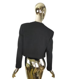 Moschino Cheap and Chic black question mark cropped blazer