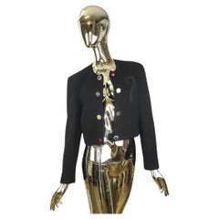 Moschino Cheap and Chic blazer court noir à points d'interrogation