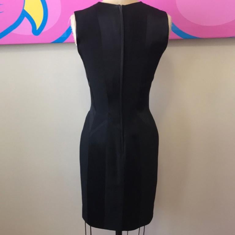 Women's Moschino Cheap and Chic Black Satin Panel Dress For Sale