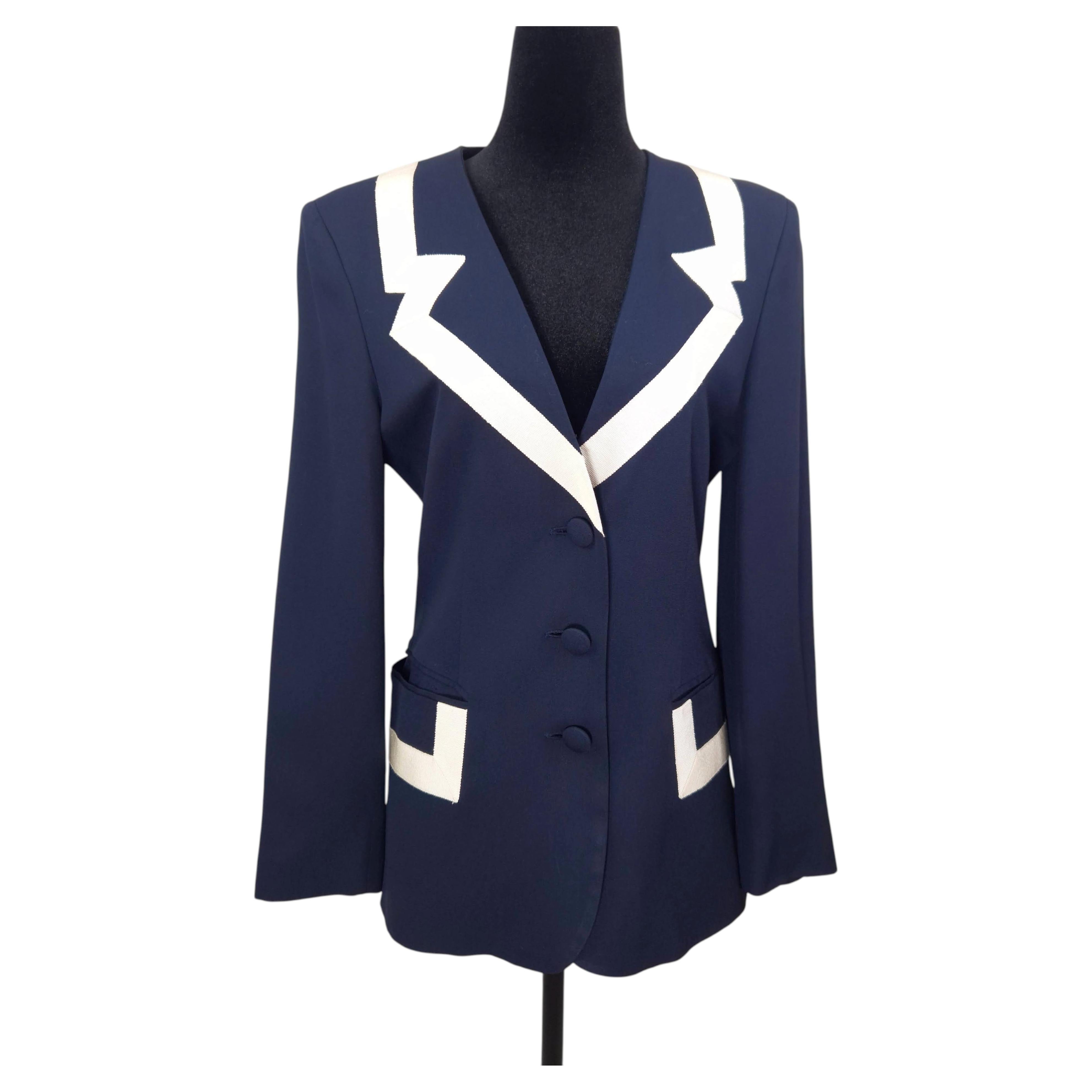 Moschino Cheap and Chic 1990s vintage blue blazer