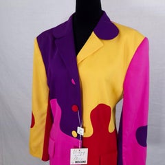 Moschino Cheap and Chic blazer Jigsaw Puzzle wool multicolor vintage 1990s
