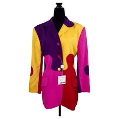 Moschino Cheap and Chic blazer Jigsaw Puzzle wool multicolor vintage 1990s