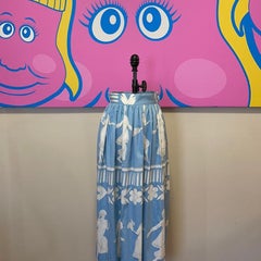 Moschino Cheap and Chic Blue White Maxi Skirt