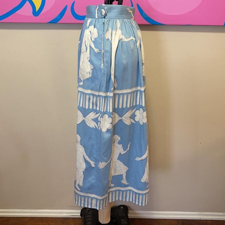 Moschino Cheap and Chic Blue White Maxi Skirt For Sale 2