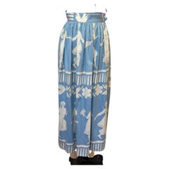 Moschino Cheap and Chic Blue White Maxi Skirt