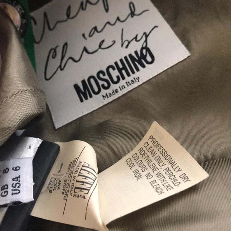 Moschino Cheap and Chic Brown Gray Wool Striped Vest Vintage For Sale 2