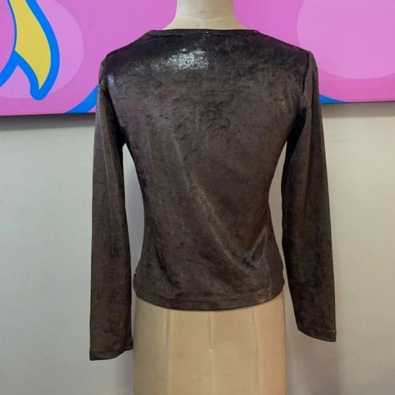 Black Moschino Cheap and Chic Brown Long SleeveTop For Sale