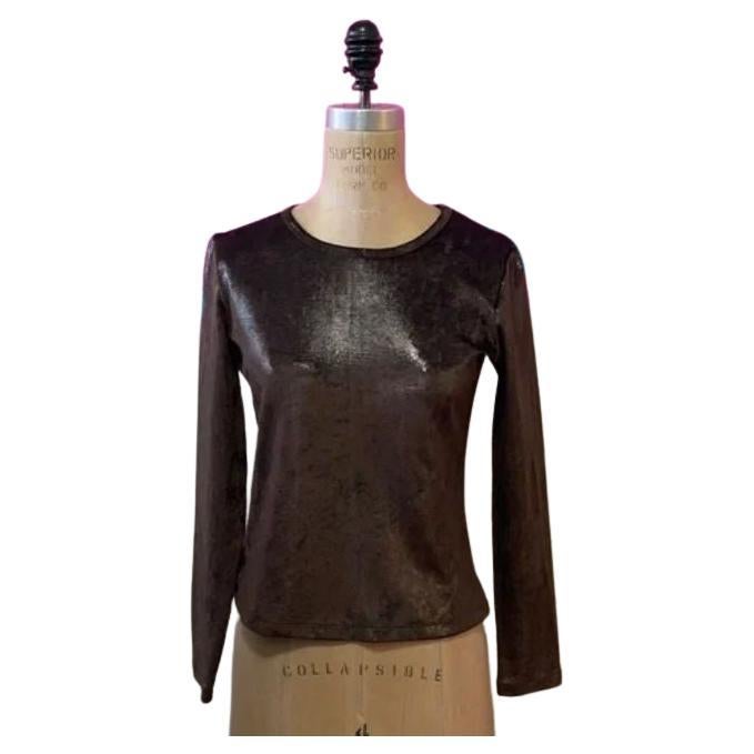 Moschino Cheap and Chic Brown Long SleeveTop For Sale