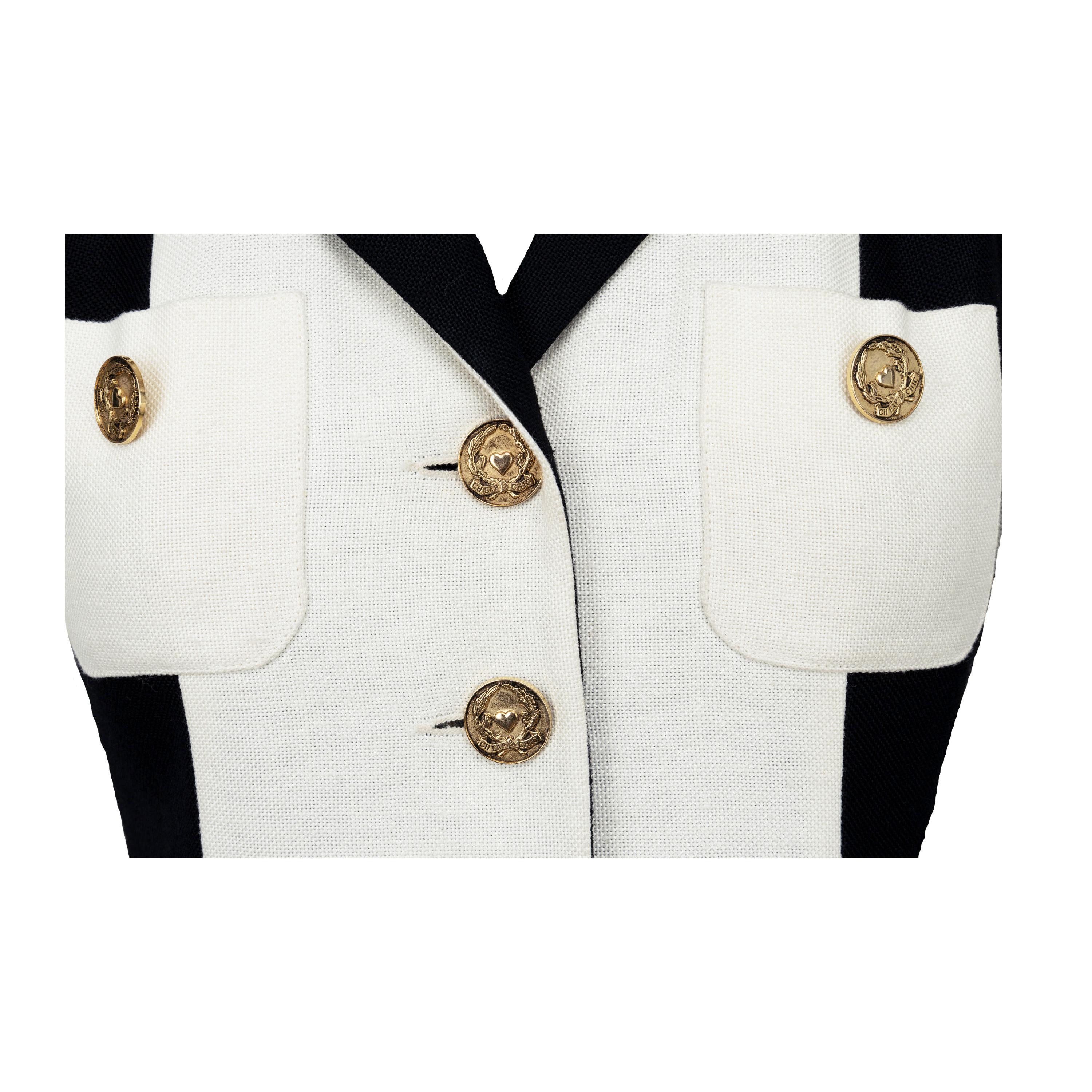 Moschino Cheap and Chic Coin Belt Jacket and Skirt Set For Sale 9