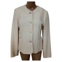 Moschino Cheap and Chic Cream Bouclé Wool Short Jacket