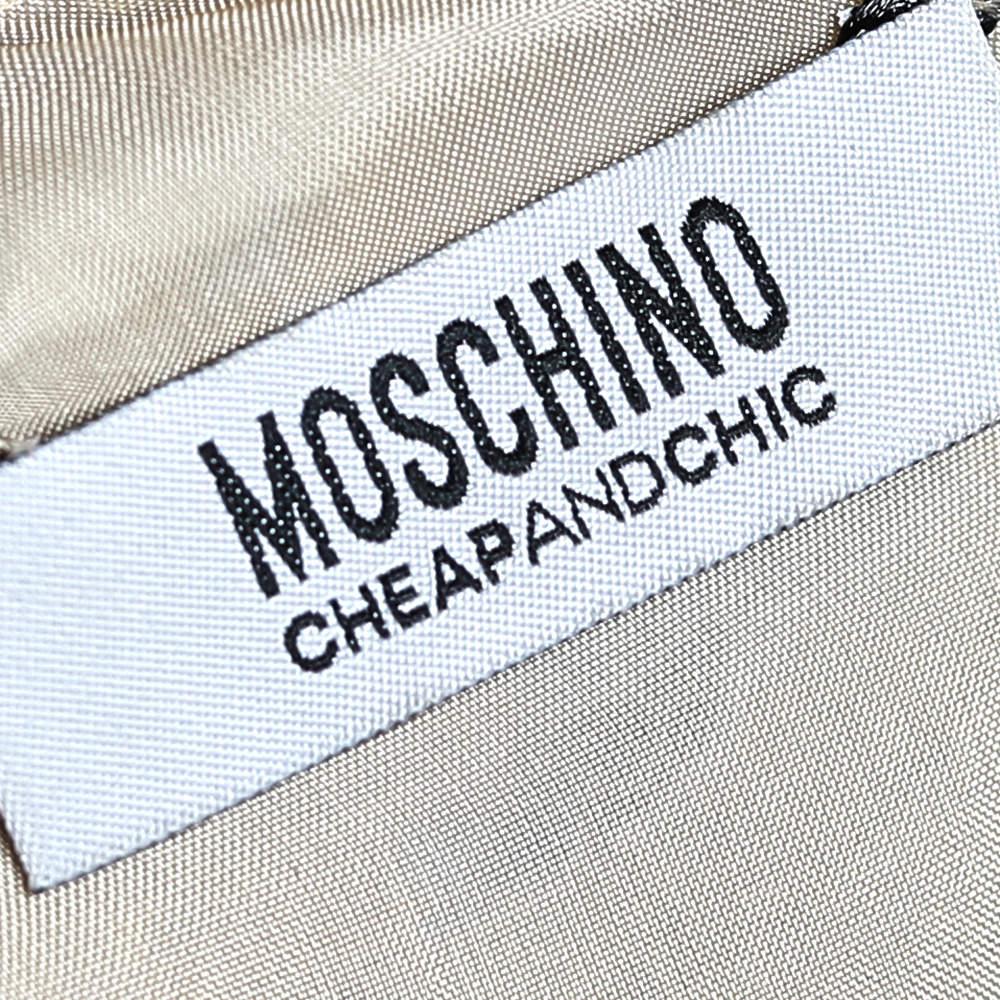 Women's Moschino Cheap and Chic Cream Lace Bow Trim Sleeveless Midi Dress M
