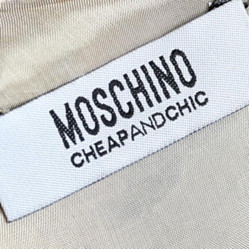 Women's Moschino Cheap and Chic Cream Lace Bow Trim Sleeveless Midi Dress M