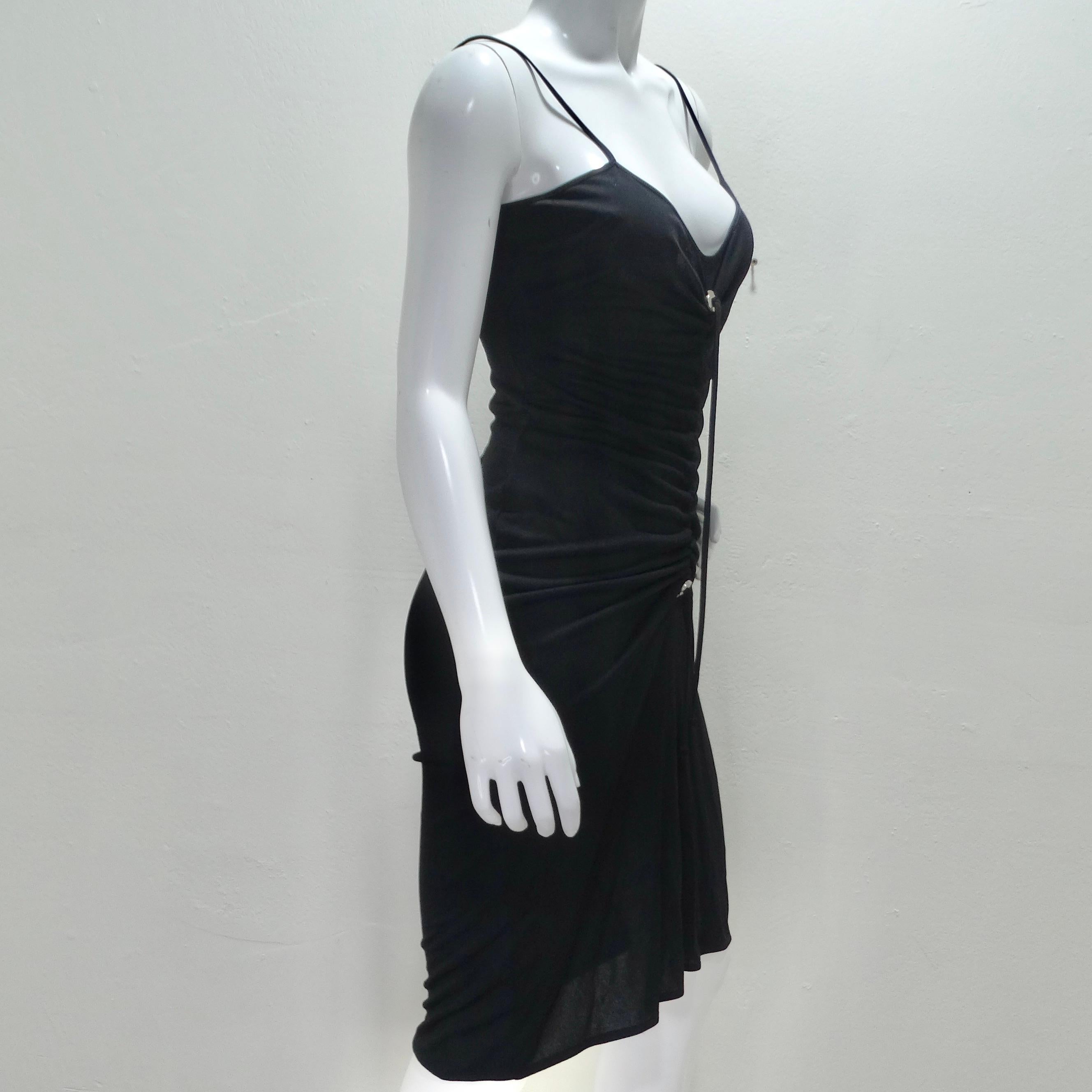 Moschino Cheap And Chic Drawstring Little Black Dress In Good Condition For Sale In Scottsdale, AZ