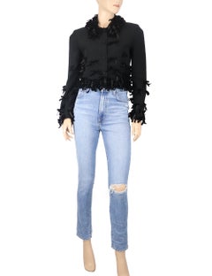 Moschino Cheap and Chic EU 38 Velvet Bows Cropped Blazer