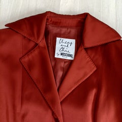 Moschino Cheap and Chic rust-colored jacket, 1990s vintage