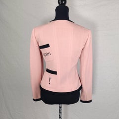 Moschino Cheap and Chic Pink Short Jacket Let's Twist Again 1990s