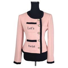 Moschino Cheap and Chic Pink Short Jacket Let's Twist Again 1990s