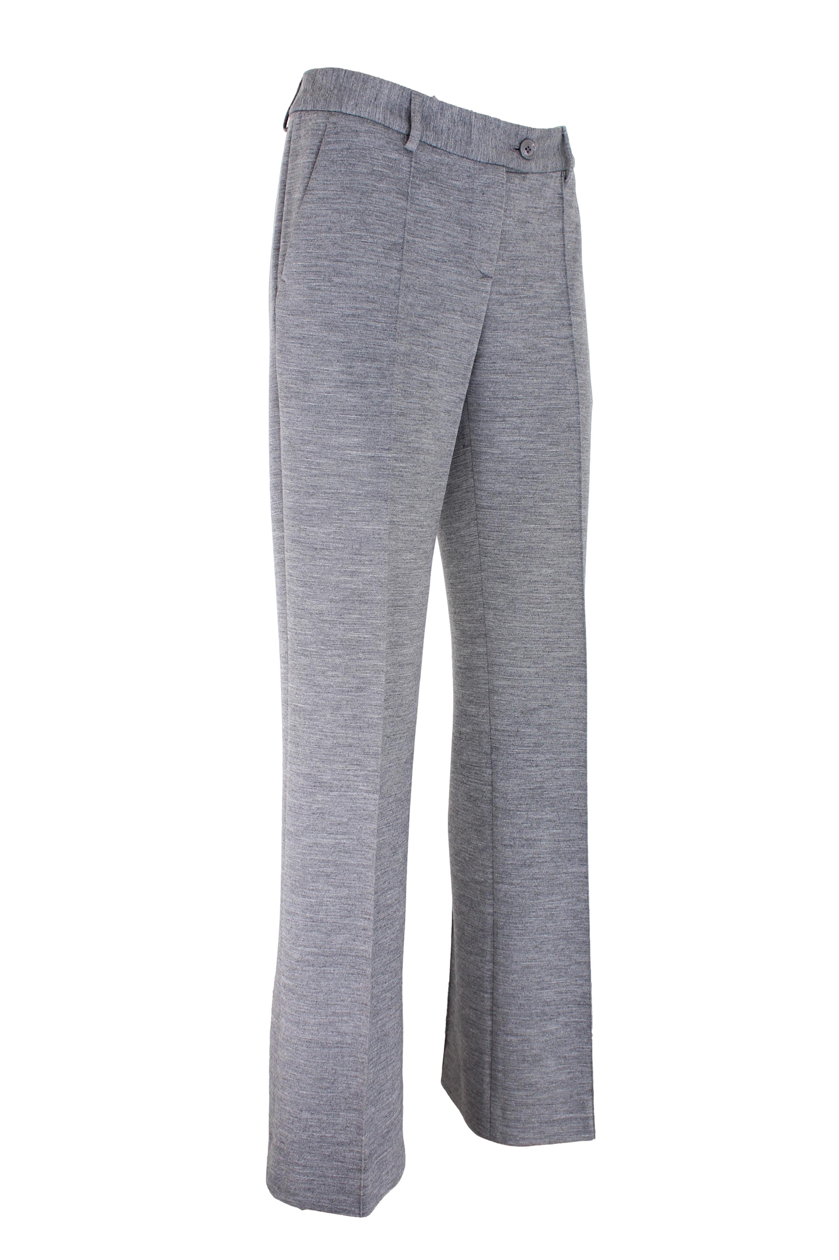 Women's Moschino Cheap and Chic Gray Wool Palazzo Trousers For Sale
