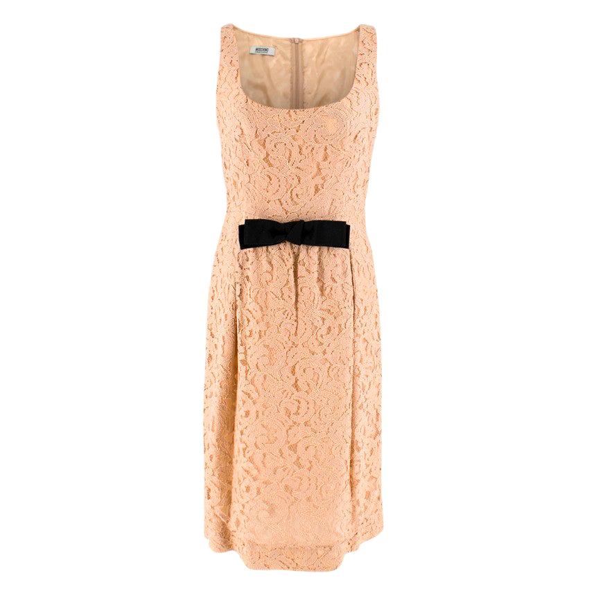 Moschino Cheap and Chic Lace Bow Waist Dress - Size US 8 For Sale