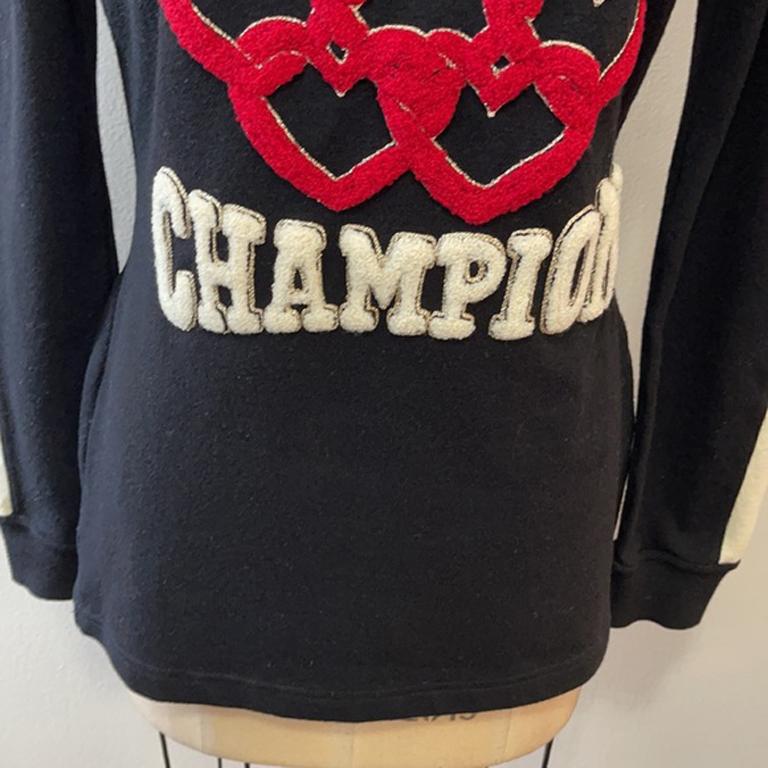 Moschino Cheap and Chic Love Champion Sweater In Good Condition For Sale In Los Angeles, CA