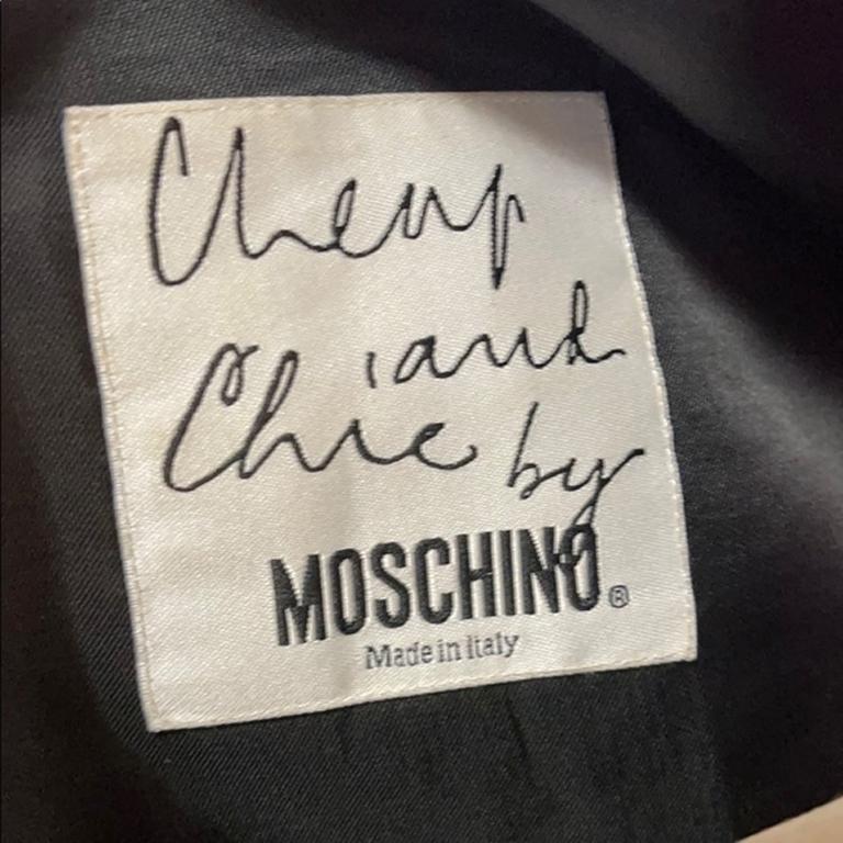 Moschino Cheap and Chic Men's Black Wool Heart Vest For Sale 6
