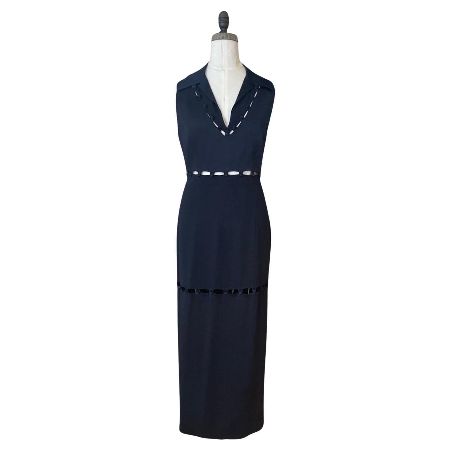 Moschino Cheap and Chic Midnight Blue Puzzle Dress For Sale