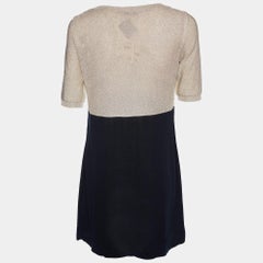 Moschino Cheap and Chic Multicolor Heart Lurex & Cotton Knit Mini Dress M