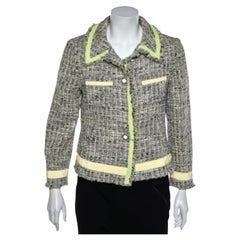 Moschino Cheap and Chic Multicolor Tweed Button Front Jacket L