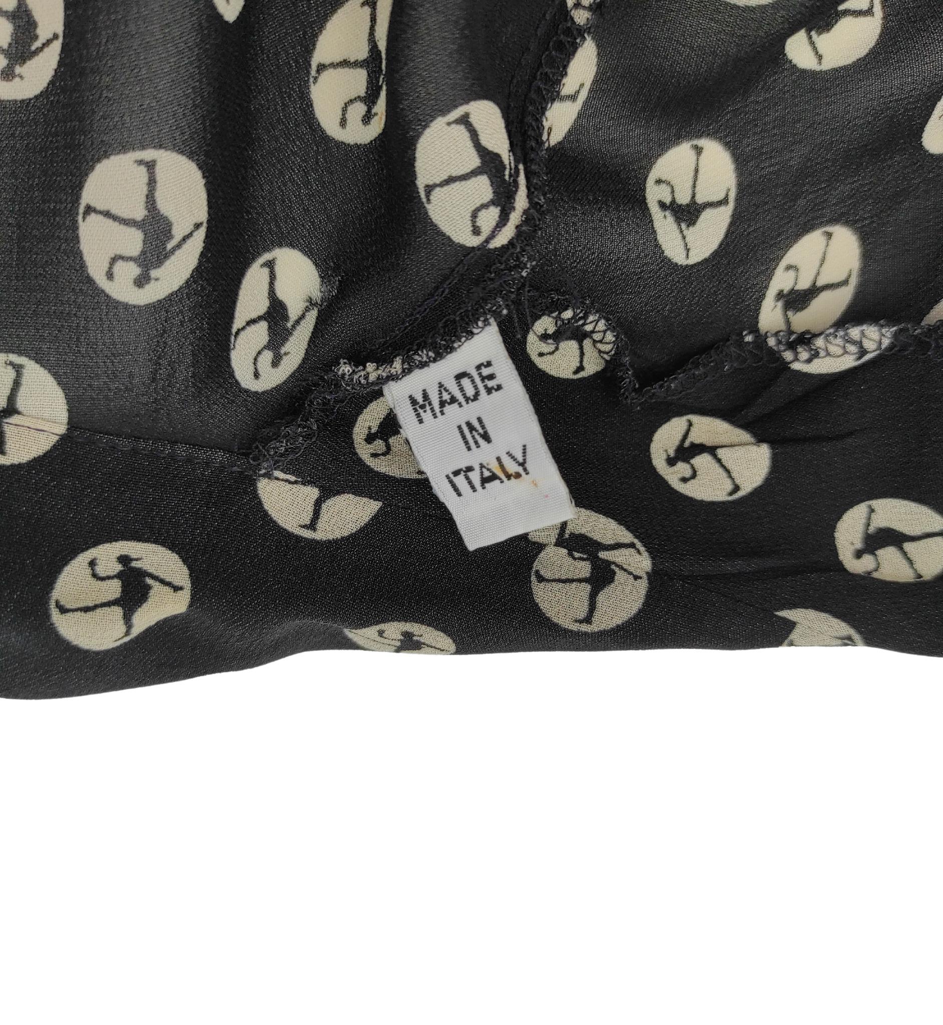 Moschino Cheap and Chic Olive Oil print blouse For Sale 3