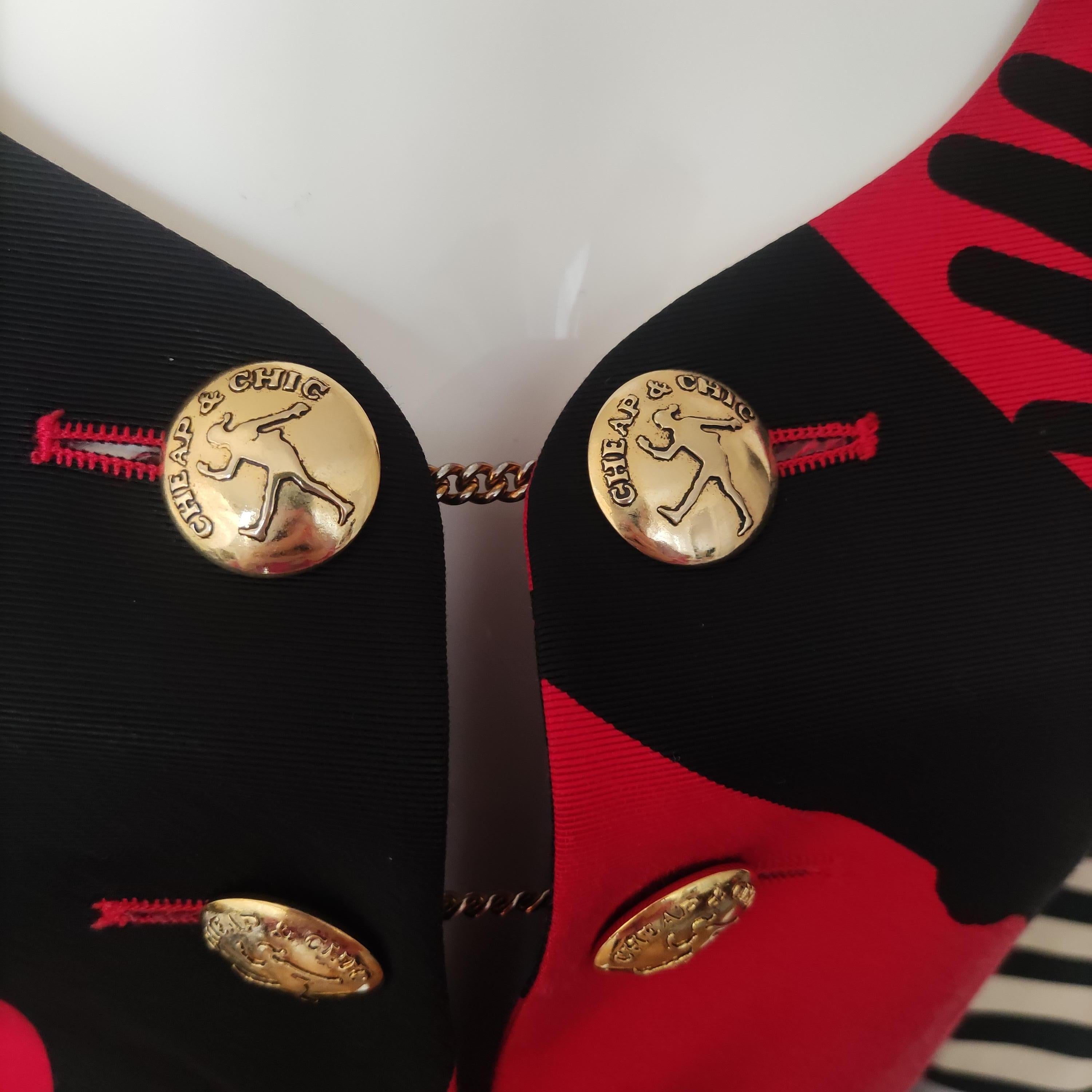 Moschino Cheap and Chic Olive Oyl Popeye Arms Legs Shadow The Nanny Couture Suit For Sale 6