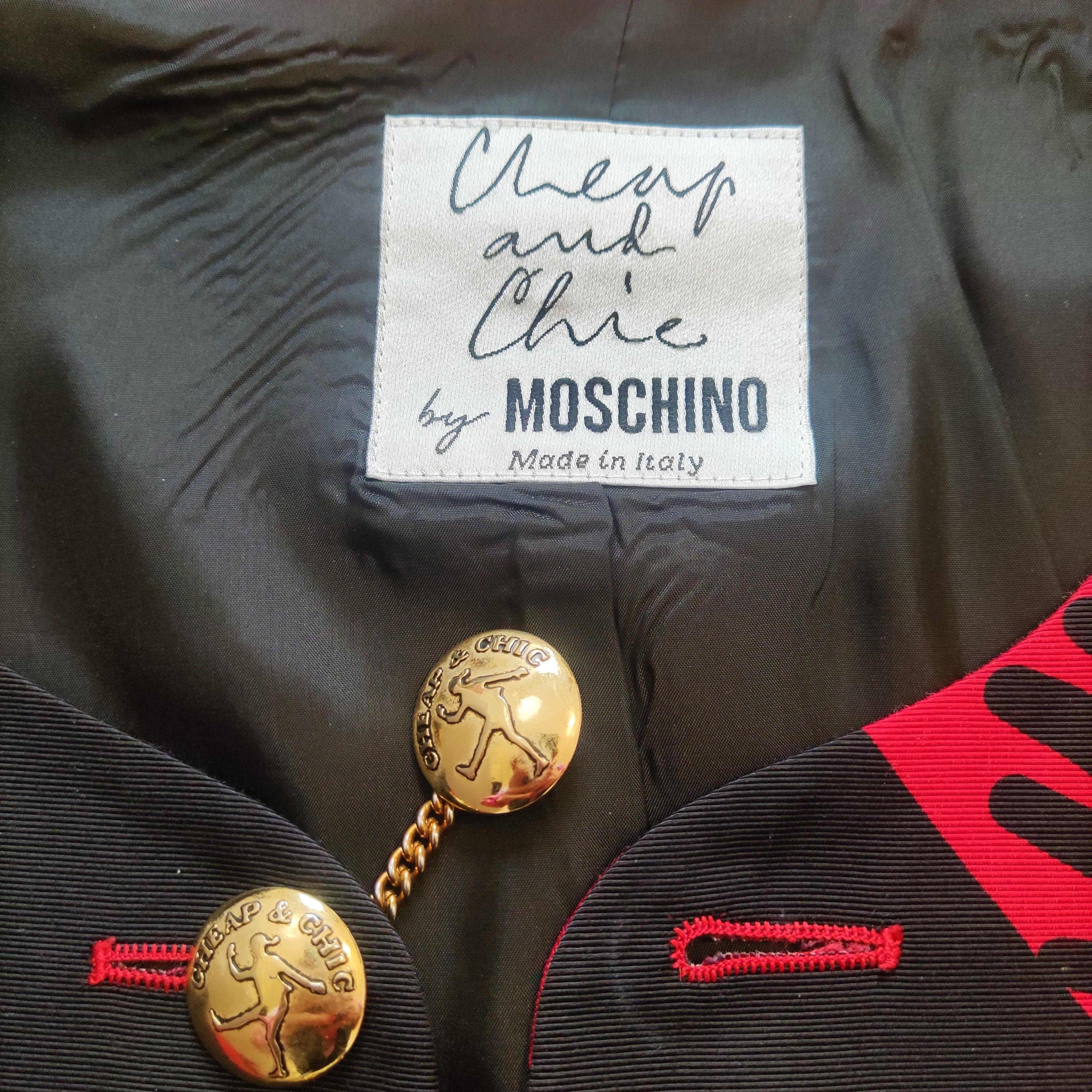 Moschino Cheap and Chic Olive Oyl Popeye Armlehnen Schatten Anzug im Angebot 9