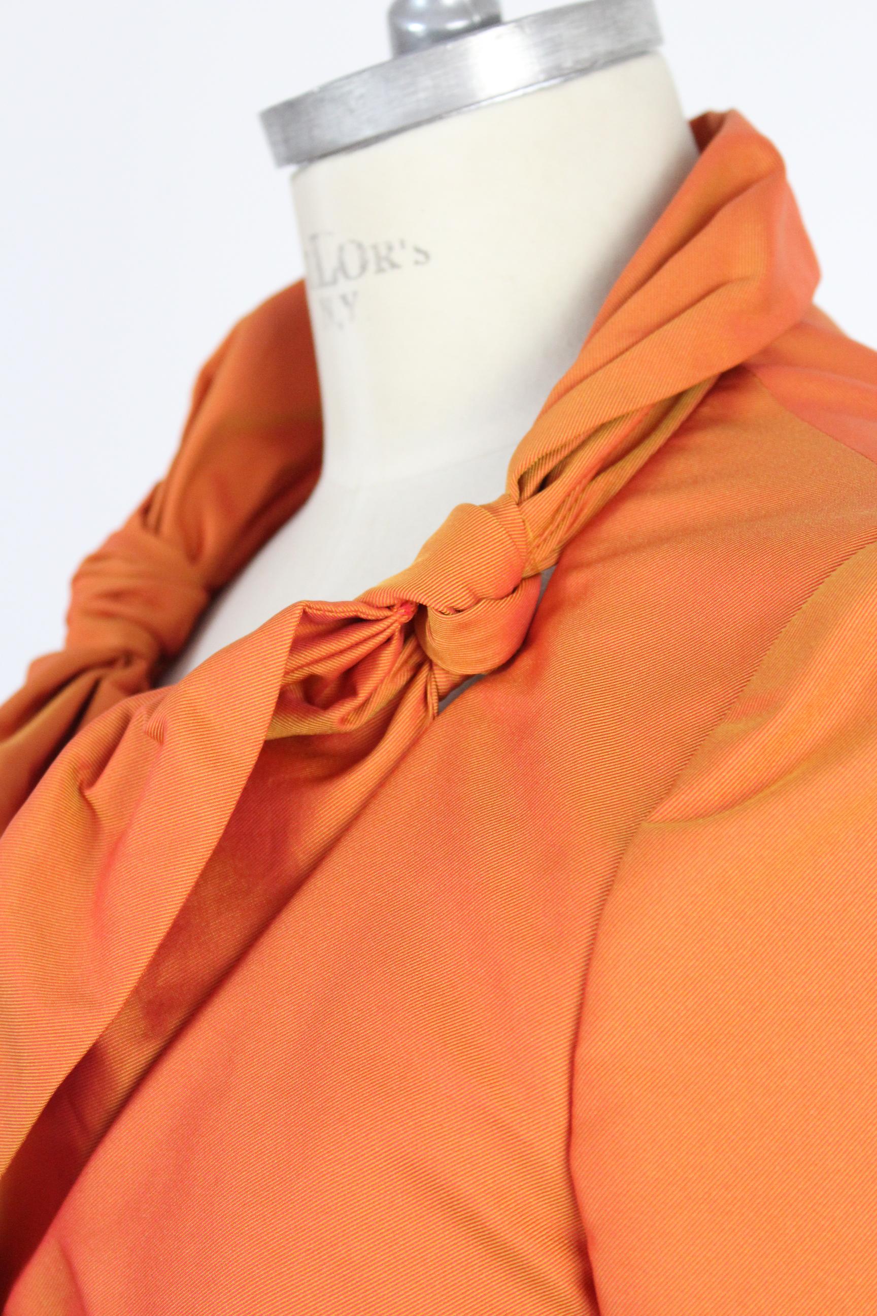 Moschino Cheap and Chic Orange Fitted Classic Dinner Jacket In Excellent Condition In Brindisi, Bt