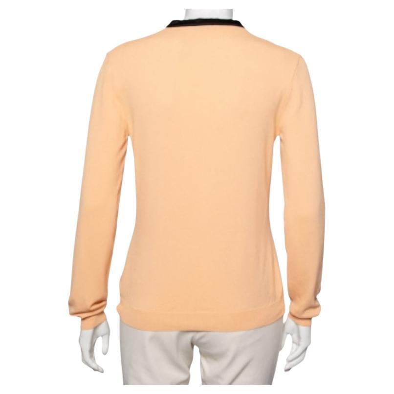 Orange Pull à manches longues Moschino Cheap and Chic orange en tricot à col en V M en vente