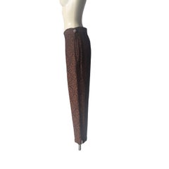 Moschino Cheap and Chic Brown Floral Vintage Lace Pants