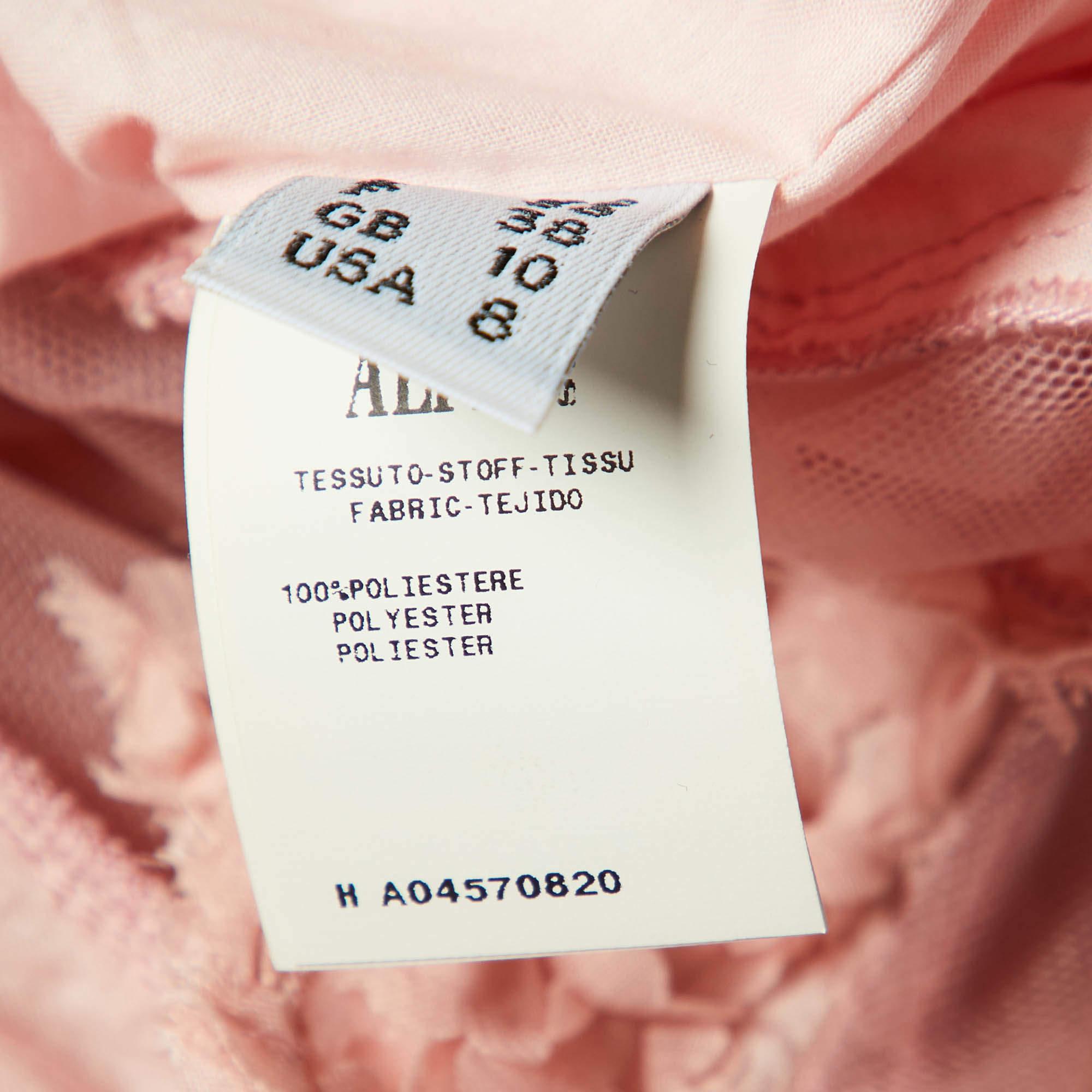De las mujeres Moschino Cheap and Chic Vestido rosa con apliques florales M en venta