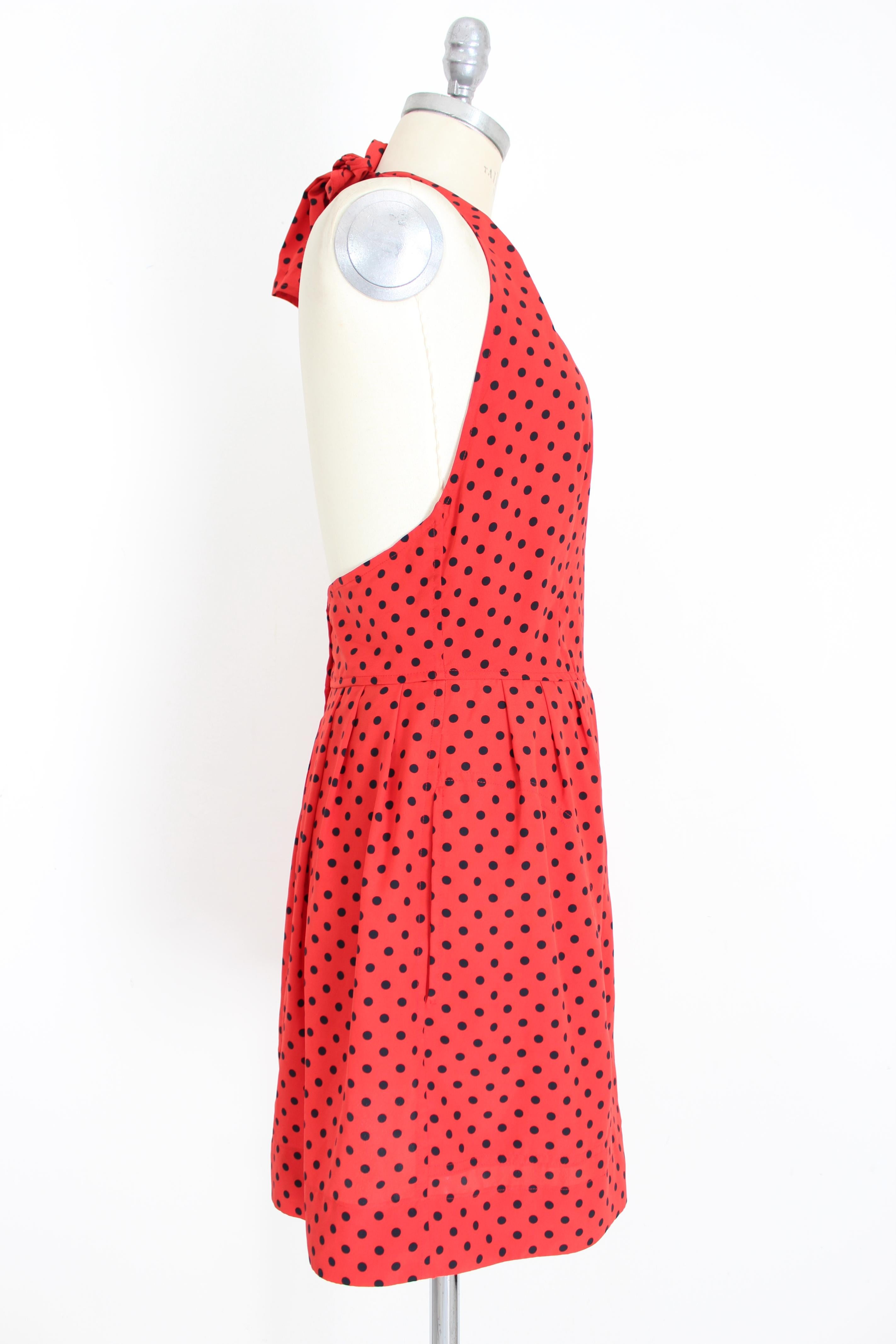 Moschino Red Black Polka Dot Cocktail Jacket and Dress Set 1990s Vintage 3