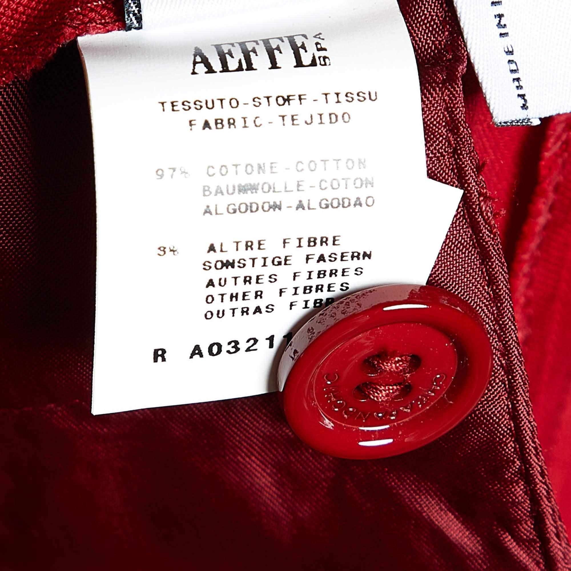 Pantalon ajusté Moschino Cheap and Chic rouge en coton M Pour femmes en vente