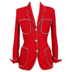 Moschino Cheap and Chic Red Evening Fitted Jacket
