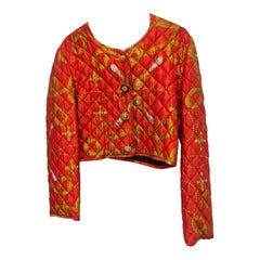 Moschino Cheap and Chic: bottoni gioiello oro rosso Giacca bomber
