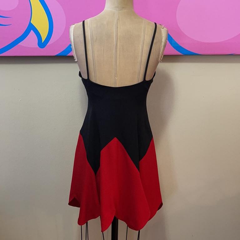 Black Moschino Cheap and Chic Red Heart Dress For Sale